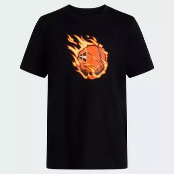 Теплая футболка ss bball Adidas, цвет Black