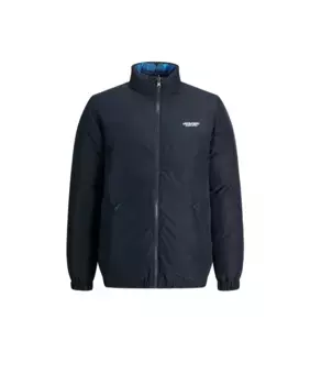 Теплая куртка для мальчика без капюшона Jack & Jones, темно-синий