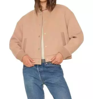 Теплая куртка с косичками цвета верблюжьей шерсти XIRENA, коричневый