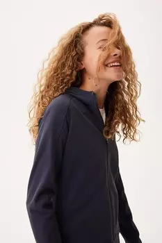 Теплая спортивная куртка среднего слоя с капюшоном H&M, синий