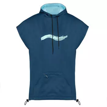 Теплая, свободная женская толстовка для бега с короткими рукавами BANU TAO, цвет blau