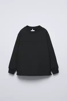 Теплая техническая кофта ZARA, черный