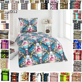 Теплое зимнее постельное белье из микрофибры из 4 предметов 135х200 + 80х80, большой выбор, дизайн - мотив: дизайн 12 BFW