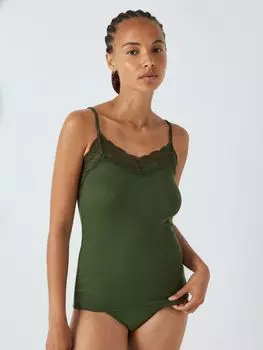 Теплогенерирующая термальная кружевная майка John Lewis, хаки