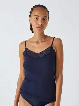 Теплогенерирующая термальная кружевная майка John Lewis, темно-синий