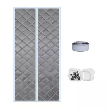 Тепловая завеса, утолщенная, водонепроницаемая, твердость, ветрозащитная, самогерметизирующаяся, звукоизоляционная, сохраняющая тепло, дверная занавеска для гостиной-B, размеры: 90 см Stuttg, мультиколор