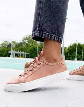 Теплые бежевые кроссовки на шнуровке ASOS Dizzy