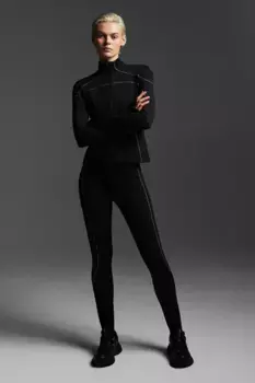 Теплый беговой топ от drymove H&M, черный