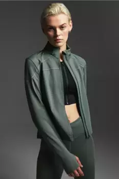 Теплый беговой топ от drymove H&M, зеленый