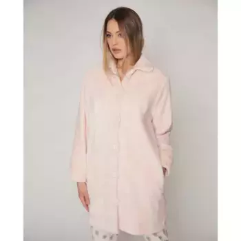 Теплый женский халат на пуговицах Admas, розовый