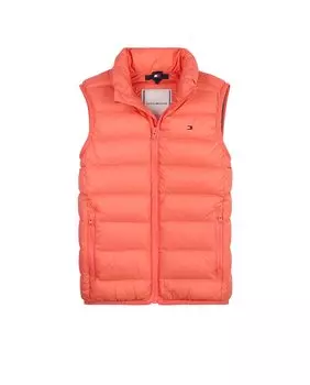 Теплый жилет для девочки на молнии Tommy Hilfiger, коралловый