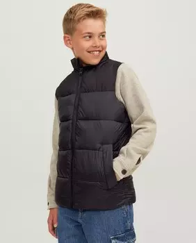 Теплый жилет для мальчика Jack & Jones, черный