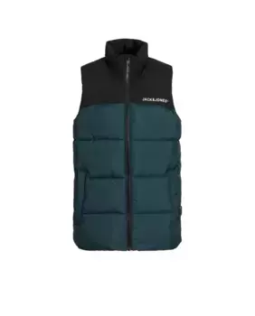 Теплый жилет для мальчика с капюшоном Jack & Jones, темно-зеленый
