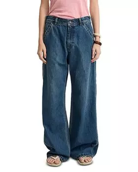 Тери Широкие Рабочие Джинсы в оттенке Shane Indigo Denimist, синий