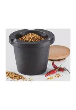 Терка для специй 8см, чугун/бук Zassenhaus, черный