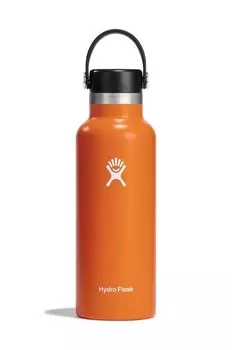 Термальная бутылка со стандартной горловиной и гибкой крышкой Hydro Flask, оранжевый