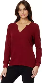 Термальные вафли Хенли PACT, цвет Pomegranate