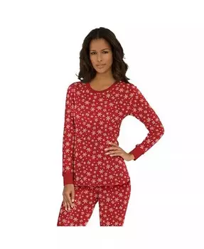 Термальный топ больших размеров с круглым вырезом и длинными рукавами Comfort Choice, красный