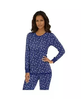 Термальный топ больших размеров с круглым вырезом и длинными рукавами Comfort Choice, мультиколор