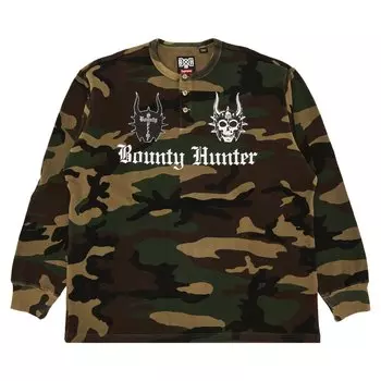 Термальный топ Henley с длинными рукавами Supreme x Bounty Hunter, Woodland Camo