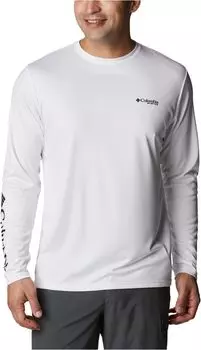 Terminal Tackle PFG Statetriot с длинным рукавом Columbia, цвет White/Collegiate Navy USA
