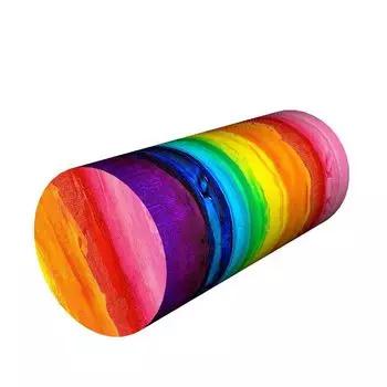 Термоэластичная анатомическая рулонная подушка Bertoni, идеальная для здоровья позвоночника, комфорта и дизайна ЦВЕТНАЯ - 15x40 см