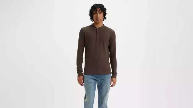 Термобелье с длинными рукавами Levi's, коричневый