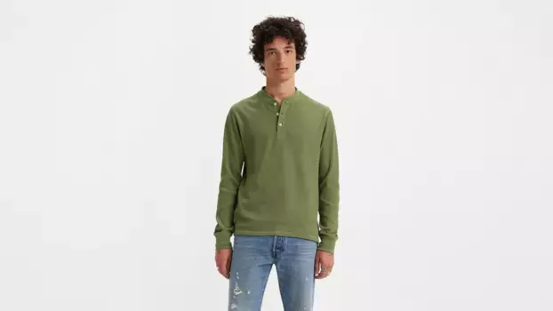 Термобелье с длинными рукавами Levi's, зеленый