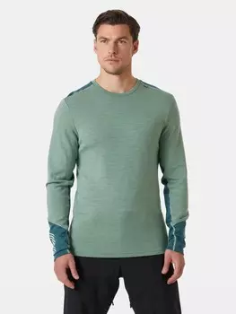 Термоблуза Helly Hansen LIFA MERINO MIDWEIGHT CREW, зеленый
