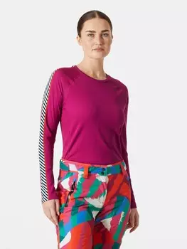 Термоблуза Helly Hansen W LIFA ACTIVE STRIPE CREW, фиолетовый