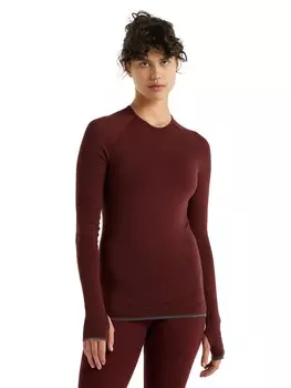 Термоблуза Icebreaker W 200 Zone Seamless, коричневый