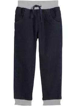 Термобрюки для девочек на трикотажной подкладке John Baner Jeanswear, синий