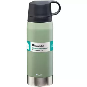Термобутылка Aladdin «CitzPark Thermavac», нержавеющая сталь, 1,1 литра, зеленый