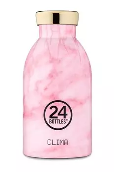 Термобутылка Clima Pink Marble 330мл 24bottles, розовый
