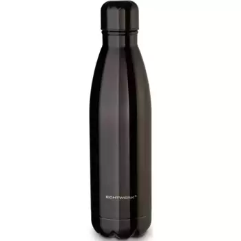 Термобутылка ECCHTWERK «Блестящая», бутылка для питья, имитация рояльного лака, изготовлена из высококачественной нержавеющей стали, не содержит BPA Echtwerk, черный