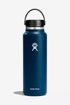 Термобутылка Indigo с широкой гибкой крышкой на 32 унции Hydro Flask, темно-синий