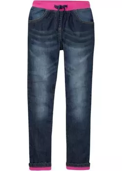 Термоджинсы для девочек на флисовой подкладке John Baner Jeanswear, синий
