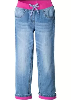Термоджинсы для девочек на флисовой подкладке John Baner Jeanswear, синий