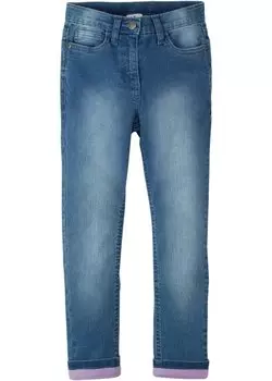 Термоджинсы для девочек на трикотажной подкладке John Baner Jeanswear, синий