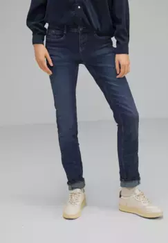 Термоджинсы STREET ONE "Термоджинсы Casual Fit Style Jane", согревающий термоэффект, цвет Authentic Indigo Thermo