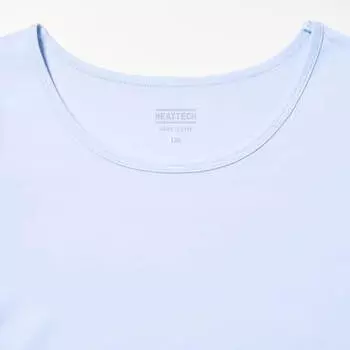 Термофутболка детская Uniqlo Heattech Scoop Neck Short Sleeved , голубой
