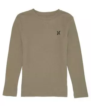 Термофутболка Hurley Big Boys 8-20 с длинными рукавами, зеленый