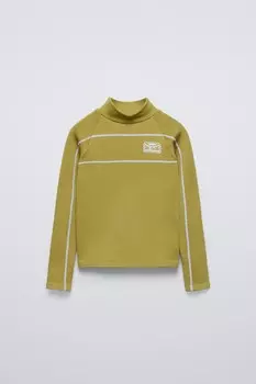 Термофутболка из коллекции ski ZARA, оливково-зеленый