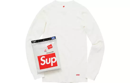 Термофутболка Supreme, белый / красный