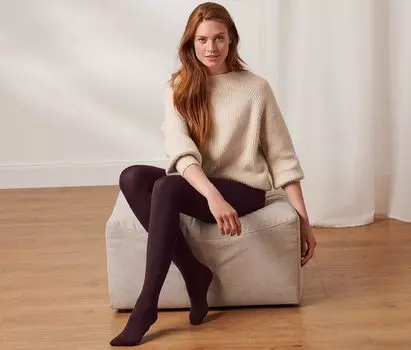 Термоколготки Tchibo, бордо красное