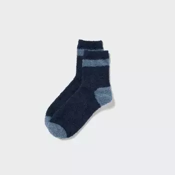 Термокороткие носки HEATTECH из искусственного меха UNIQLO, синий