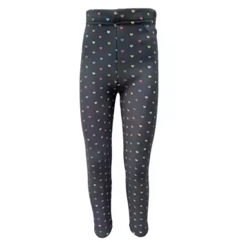 Термолеггинсы Family Trends на «подкладке» с ярким сердечным принтом, серый