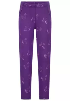 Термолеггинсы SALT AND PEPPER с тонким принтом лошади по всей поверхности, фиолетовый