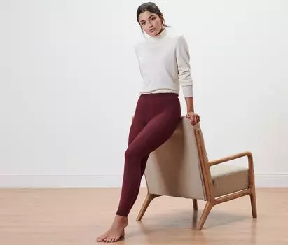 Термолеггинсы вязанной вязки Tchibo, темно-красный