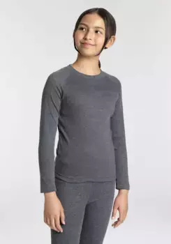 Термомайка HEAT keeper, терморубашка для мальчиков и девочек, антрацит